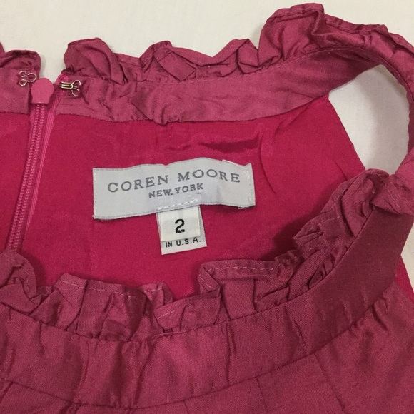 100% Silk Ruffle Neck Dress - Picture 4 of 4